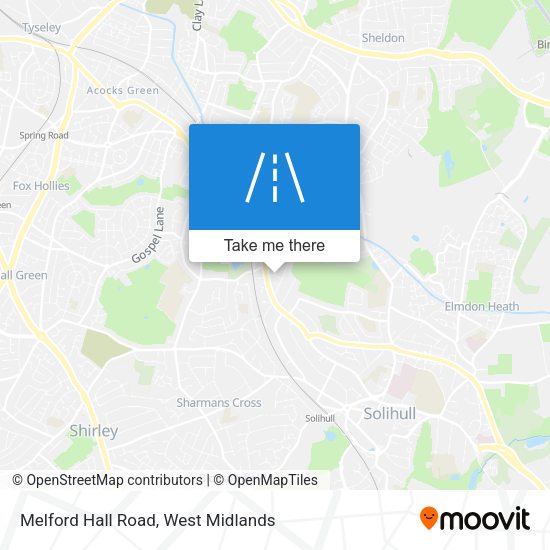 Melford Hall Road map