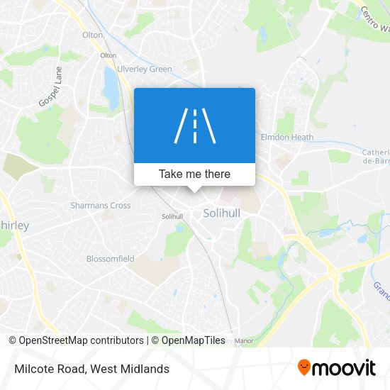 Milcote Road map