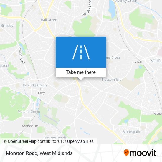 Moreton Road map