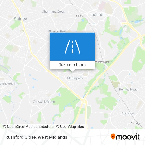 Rushford Close map