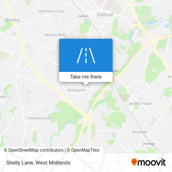 Shelly Lane map