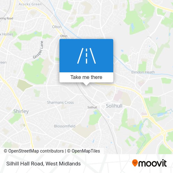 Silhill Hall Road map