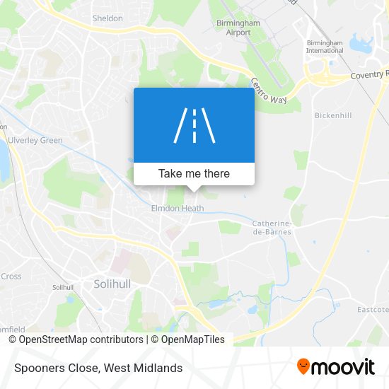 Spooners Close map