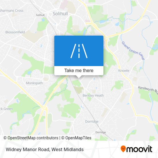 Widney Manor Road map