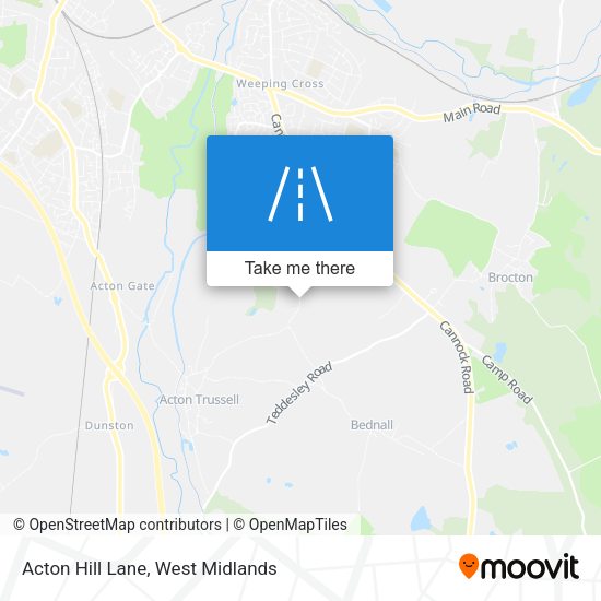 Acton Hill Lane map