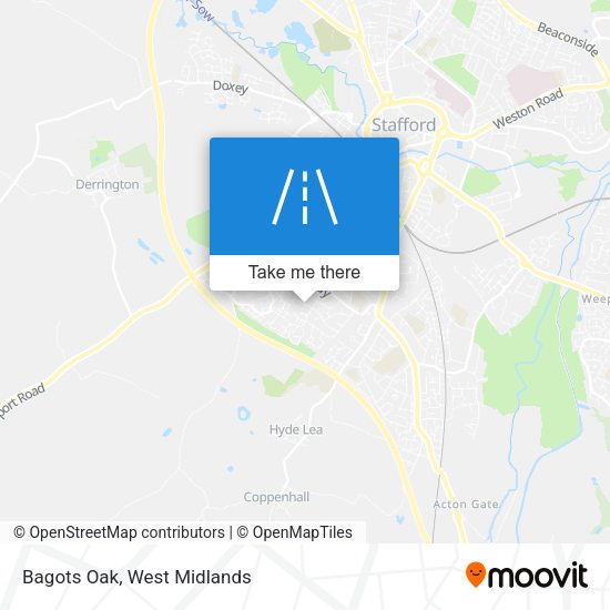 Bagots Oak map