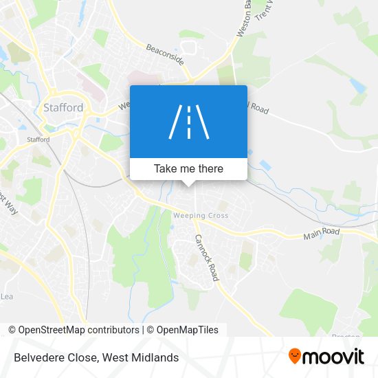 Belvedere Close map