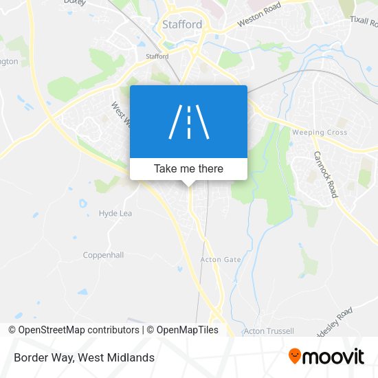 Border Way map