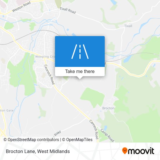 Brocton Lane map