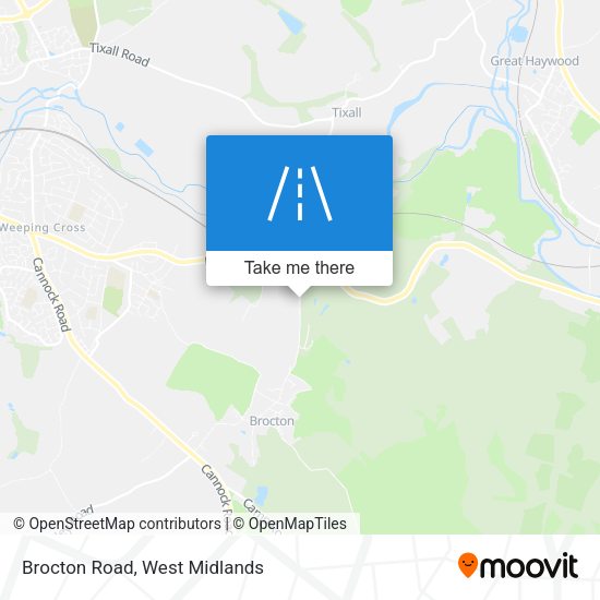 Brocton Road map