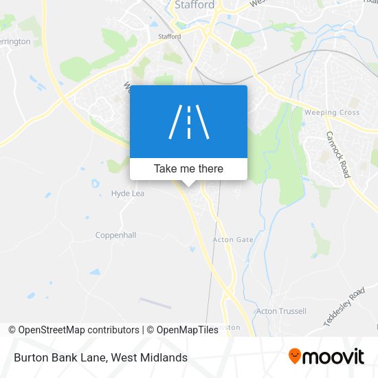 Burton Bank Lane map