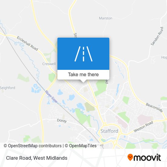 Clare Road map