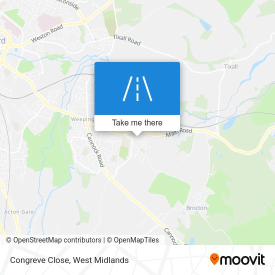 Congreve Close map