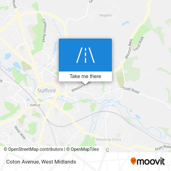 Coton Avenue map