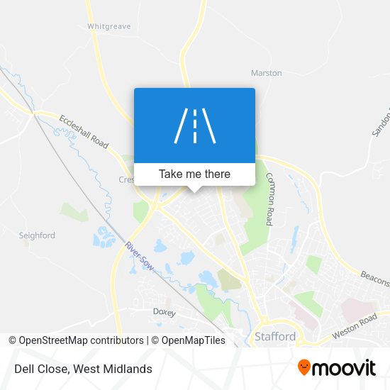 Dell Close map