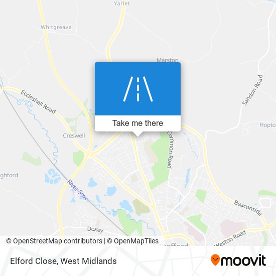 Elford Close map