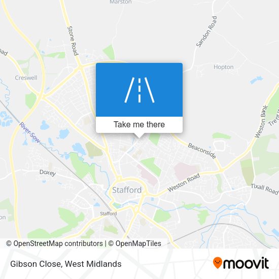 Gibson Close map