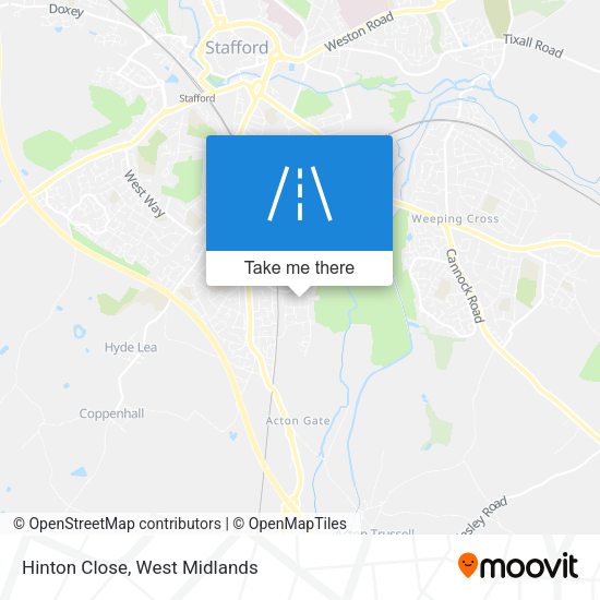 Hinton Close map