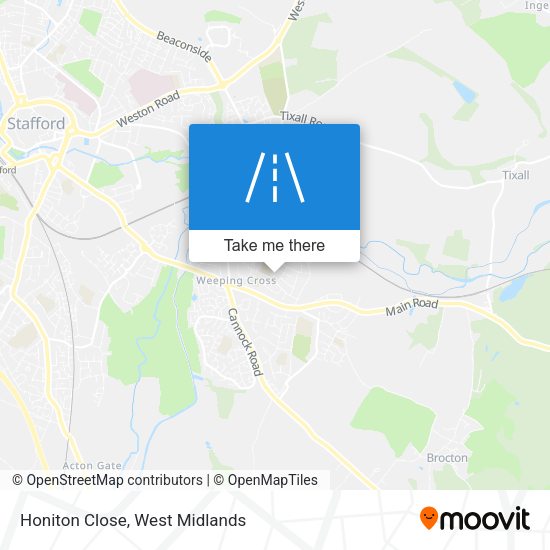 Honiton Close map