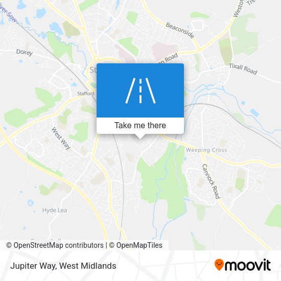 Jupiter Way map