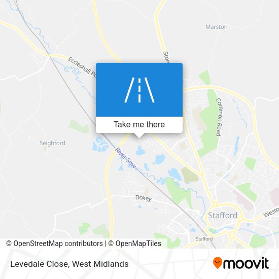 Levedale Close map