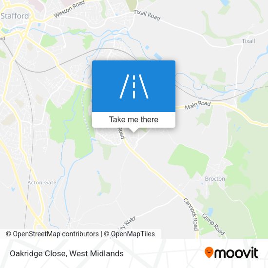 Oakridge Close map