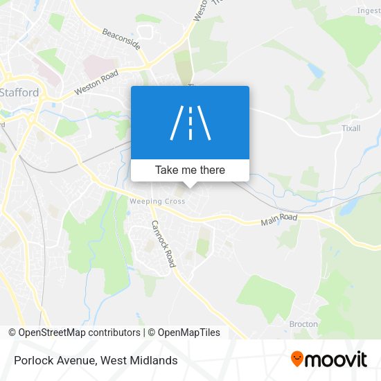 Porlock Avenue map