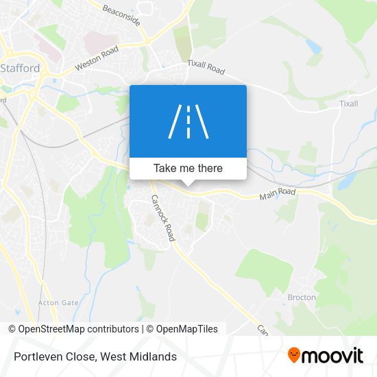 Portleven Close map