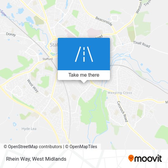 Rhein Way map
