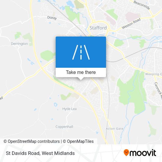St Davids Road map