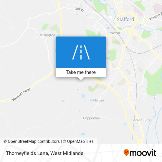 Thorneyfields Lane map