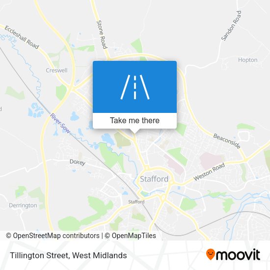 Tillington Street map