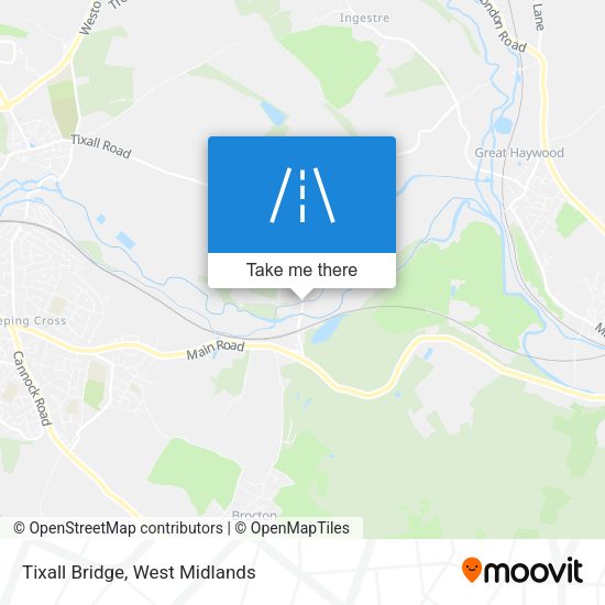 Tixall Bridge map