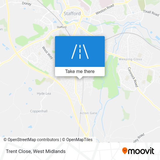 Trent Close map