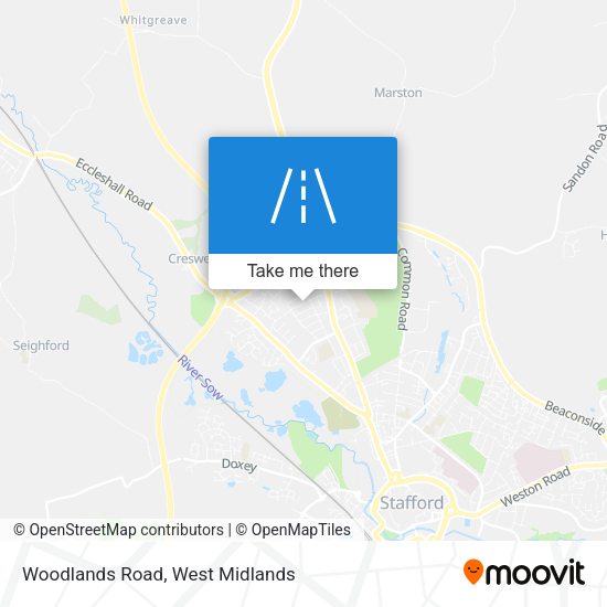 Woodlands Road map