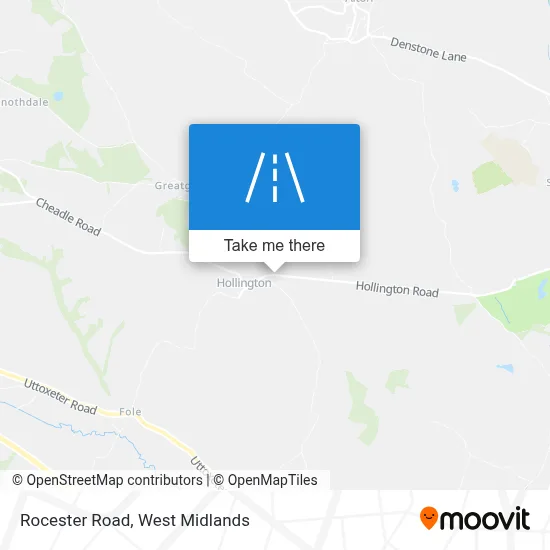 Rocester Road map
