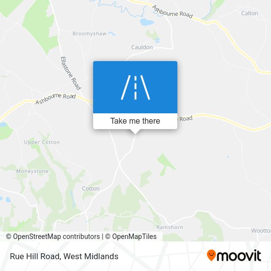 Rue Hill Road map