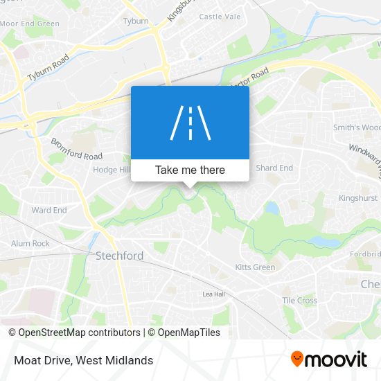 Moat Drive map