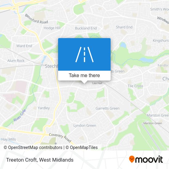Treeton Croft map