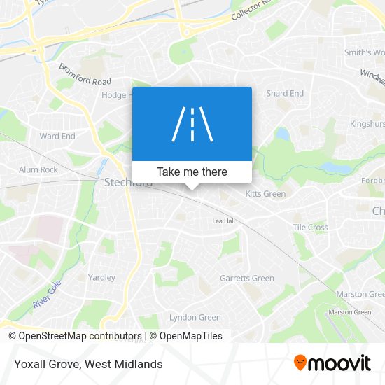 Yoxall Grove map