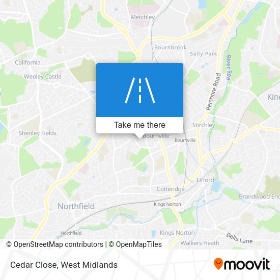 Cedar Close map