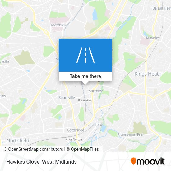 Hawkes Close map