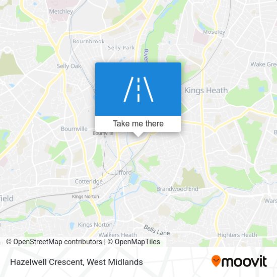 Hazelwell Crescent map