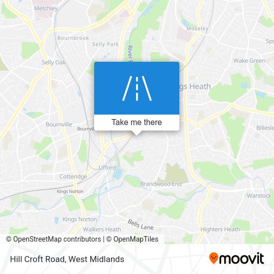 Hill Croft Road map