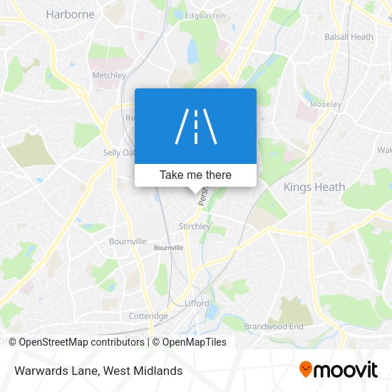 Warwards Lane map