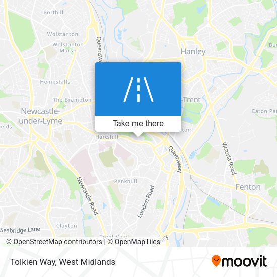 Tolkien Way map