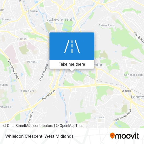 Whieldon Crescent map
