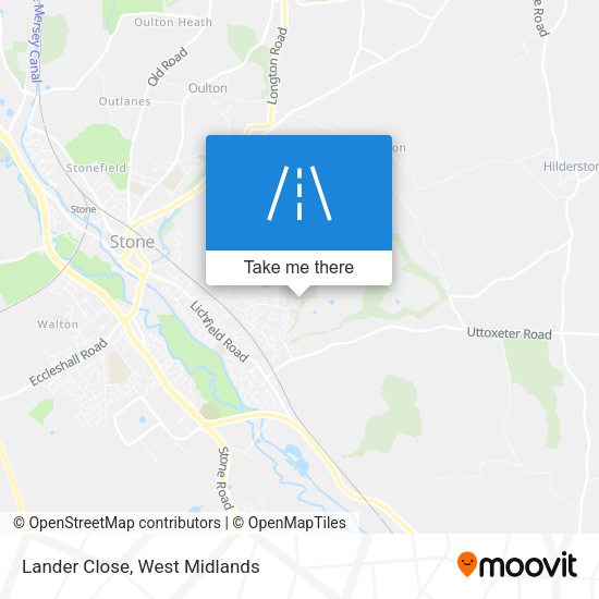 Lander Close map