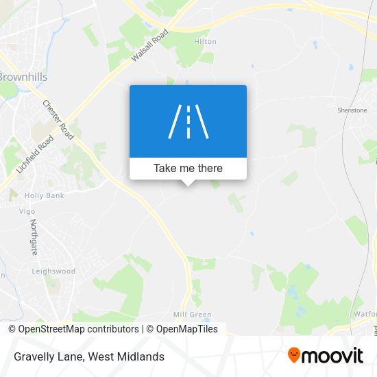 Gravelly Lane map
