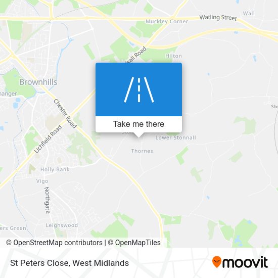 St Peters Close map